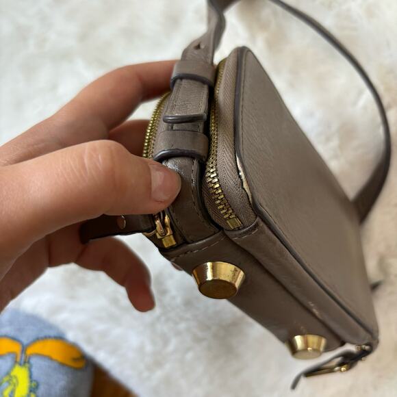 G.I.L.I. Brown Leather Micro Crossbody Purse - Picture 11 of 16